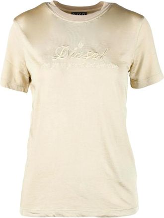 Diesel Tops, Dames, Beige, XS, Katoen, T-shirts