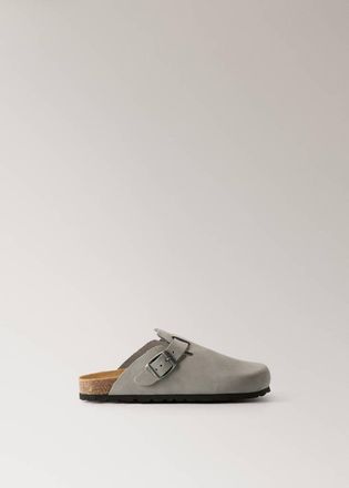 Mango Scarpe pelle zoccolo grigio chiaro/pastello - Donna - 36 - MANGO