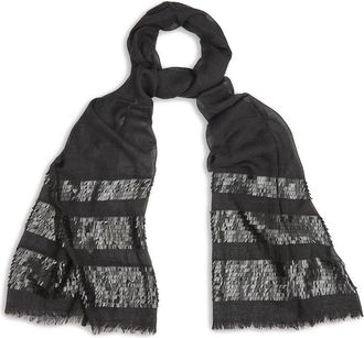 Saachi Saachi Fringe Sequins Wool Scarf