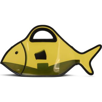 Staud Cleo Clear Fish Tote in Citron at Nordstrom