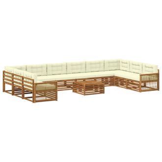 vidaXL Juegos De Sof&aacute;s 11 Uds. Madera De Acacia S&oacute;lida Vidaxl
