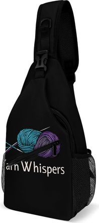 Generic Yarn Whispers Unisex Shoulder Bags Casual Crossbody Chest Bag Sling Backpack for Hiking Cycling Travel