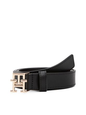 Tommy Hilfiger Lederg&uuml;rtel TOMMY HILFIGER TH MODERN 2.5 cm breit, Damen, Gr. 75, schwarz, Rindsleder, unifarben, G&uuml;rtel Lederg&uuml;rtel, Gr&ouml;ssenverstelbar