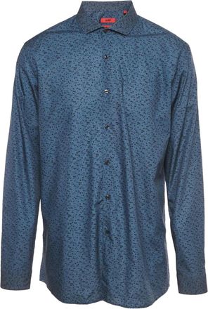 HUGO BOSS Camicia Erriko con stampa - Blu