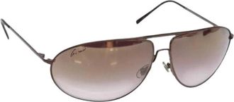 Gucci Pre-owned Accessories, female, Brown, Size: ONE SIZE Pre-owned Metal Sunglasses