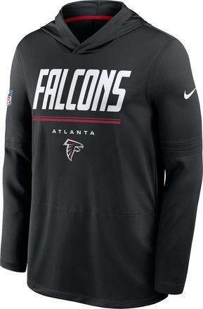 Nike Atlanta Falcons Sideline Nike Mens Dri-FIT NFL Long-Sleeve Hooded Top in Black | 03B9048Y96-TG4