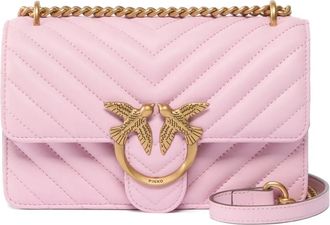 Pinko Love Click mini-crossbodytas met chevron-streep - Roze