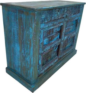 Wanderlust Deco Aparador de madera artesanal 117x50x89h cm