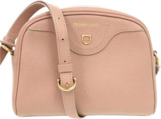Ferragamo Pre-owned Cross Body Bags, female, Beige, Size: ONE SIZE Pre-owned Leather Cross Body Bag