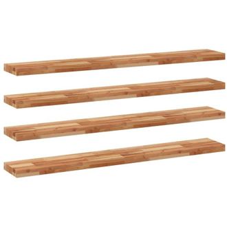 vidaXL Estante Flotante 4 Uds Madera Acacia Acabado Aceite 120x20x4cm Vidaxl