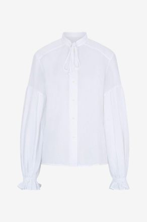 Britt Sisseck Seersucker-Hemd mit Puff&auml;rmeln Banda Crinkle