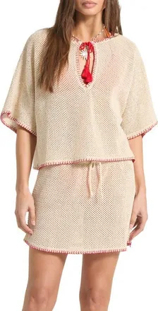Brixton Mesh Knit Cover-Up Top in Timeless Taupe at Nordstrom, Size X-Small