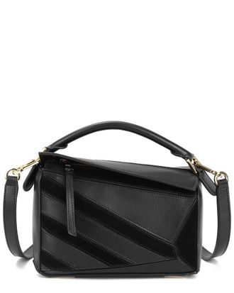 Tiffany & Fred Leather & Suede Geometric Shoulder Bag