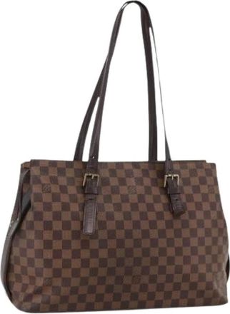 Louis Vuitton Pre-owned Tote Bags, female, Brown, Size: ONE SIZE Pre-owned Canvas Tote Bag