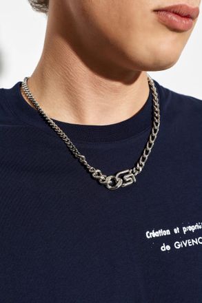 Givenchy Necklace With Logo, Mens, Silver