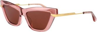 Bottega Veneta Stijlvolle zonnebril Bv 1241S - Dames - Zonnebrillen - Bruin - 54 MM - Accessoires