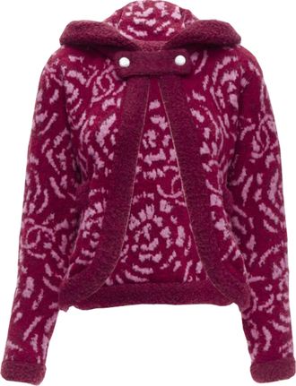 Chanel Camellia CC wool boucle trim cardigan jacket