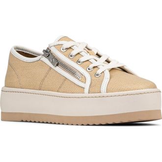 Donald J Pliner Fatimah Platform Sneaker in Natural at Nordstrom, Size 9.5