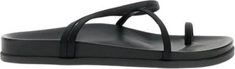 Ancient Greek Sandals Platte Sandaal - Dames - Sandalen - Zwart - 41 EU - Leer - Schoenen