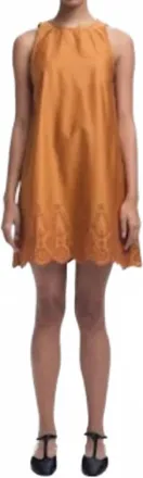 Kika Vargas Fran Mini Dress In Caramel