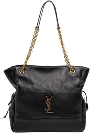 Saint Laurent Pre-owned Jamie Shopping Tote - Dames - Vintage Shopper - Zwart - ONE Size - Leer - Vintage