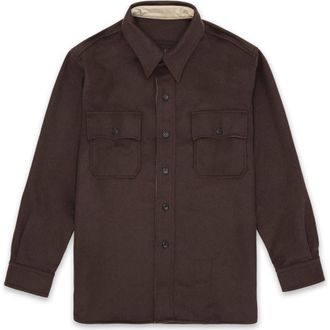 Fortela CPO 2.0 Overshirt in Fine Wool in Brown at Nordstrom, Size Xx-Large Eu