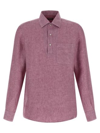Ermenegildo Zegna Mens Oasi Lino Polo Shirt