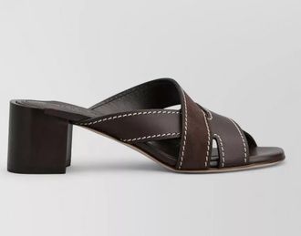 Tod's leather suede sandals