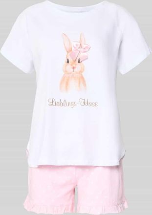 Louis & Louisa Pyjama-Oberteil mit Rundhalsausschnitt Modell Lieblingshase in Weiss, Gr&ouml;&szlig;e XXL
