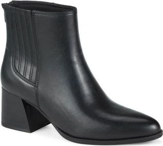 BareTraps Biana Block Heel Bootie in Black Smooth at Nordstrom, Size 8.5