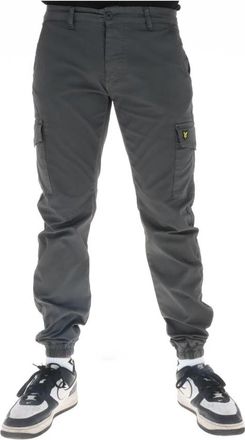 Lyle & Scott Gedrukte Kamelbroek Lente/Zomer - Heren - Slim Fit Broeken - Grijs - W31 - Katoen - Broeken