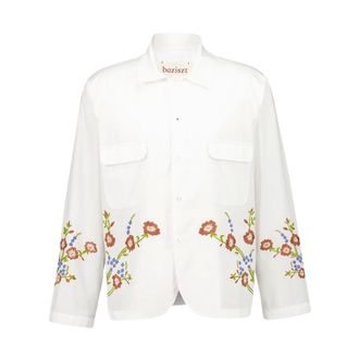 Baziszt Embroidered White Cotton Shirt