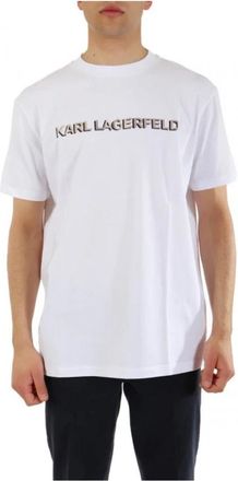 Karl Lagerfeld Tops > T-shirts - Heren - T-shirts - Wit - XL - Tops