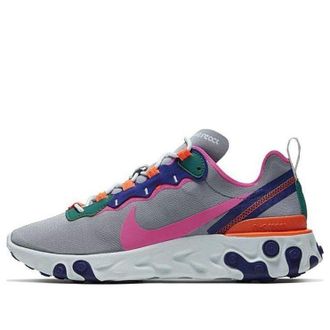 Nike (WMNS) Nike React Element 55 Wolf Grey Fuchsia BQ2728-006