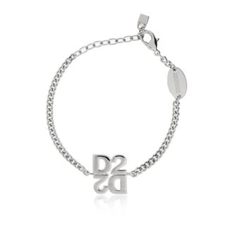 Dsquared2 Accessoires, Heren, Grijs, ONE Size, Messing armband met logo