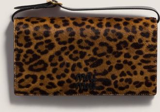 Miu Miu Calf hair leather wallet with strap