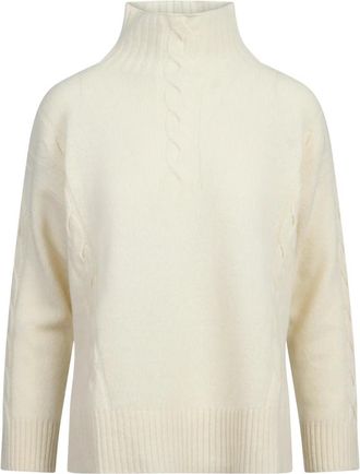 KANGRA Maglia lupetto - Dames - Coltruien - Wit - M - Wol - Truien & Vesten