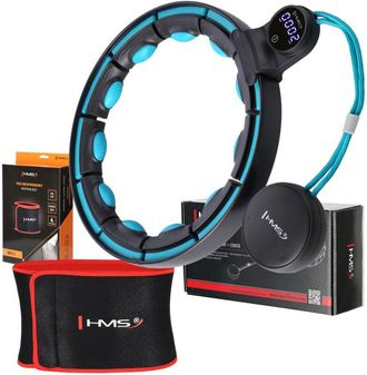 OEM Set Hula Hoop Magn&eacute;tico Negro/turquesa Hhm17 Con Peso + Contador Hms + Soporte De Cintura Br163 Rojo