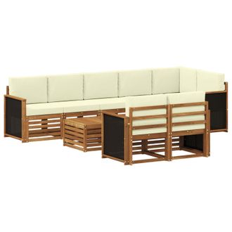 vidaXL Set Divani Legno Di Acacia Massello Vidaxl