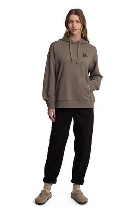 tentree Sunrise Relaxed Hoodie in Clay/meteorite Black at Nordstrom, Size X-Small
