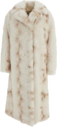 Herno White Lynx-Effect Faux Fur Coat