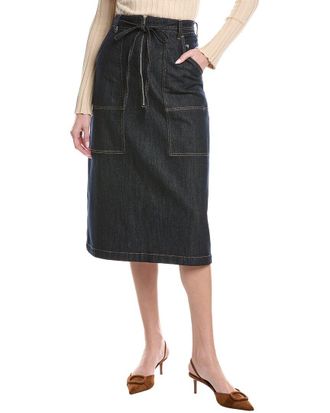 Gracia Ribbon A-Line Denim Skirt