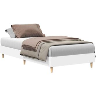 vidaXL vidaXL Bed Frame No Mattress White 90x200 cm Engineered Wood