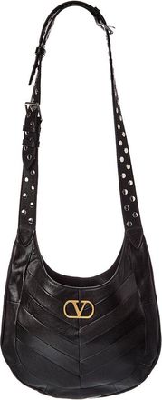 Valentino Vlogo Leather Hobo Bag