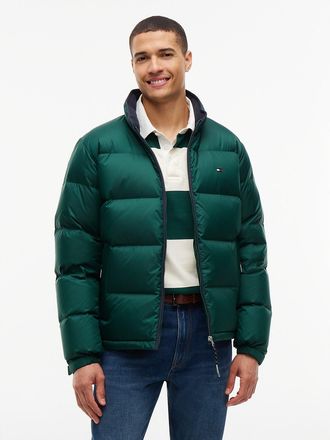 Tommy Hilfiger Mens Water-Repellent Ripstop Down Jacket - Ornamental Green - XL