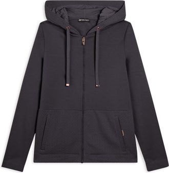 Freddy Felpa donna con cappuccio e inserti micro-trecce