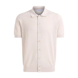 Gran Sasso Short Sleeve Shirts, male, Beige, Size: XL Camicia