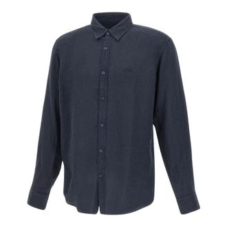 HUGO BOSS Heren, Overhemden, Blauw, Maat: M Linnen