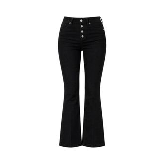 Liu Jo Cropped Jeans, female, Black, Size: W31 Flared Jeans