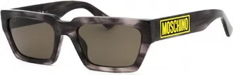 Moschino Shield Full Rim Sunglasses - Gray